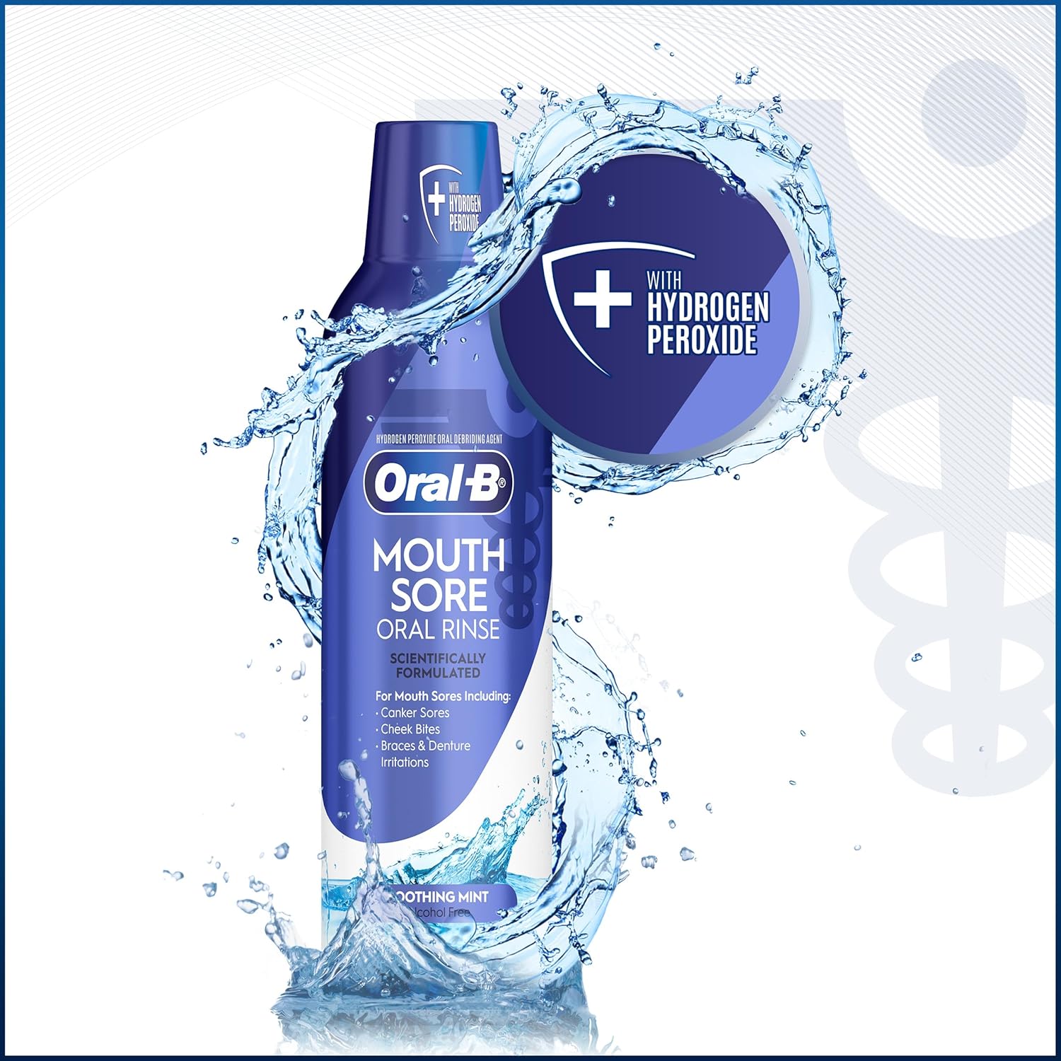 Oral-B Mouth Sore Oral Rinse Soothing Mint