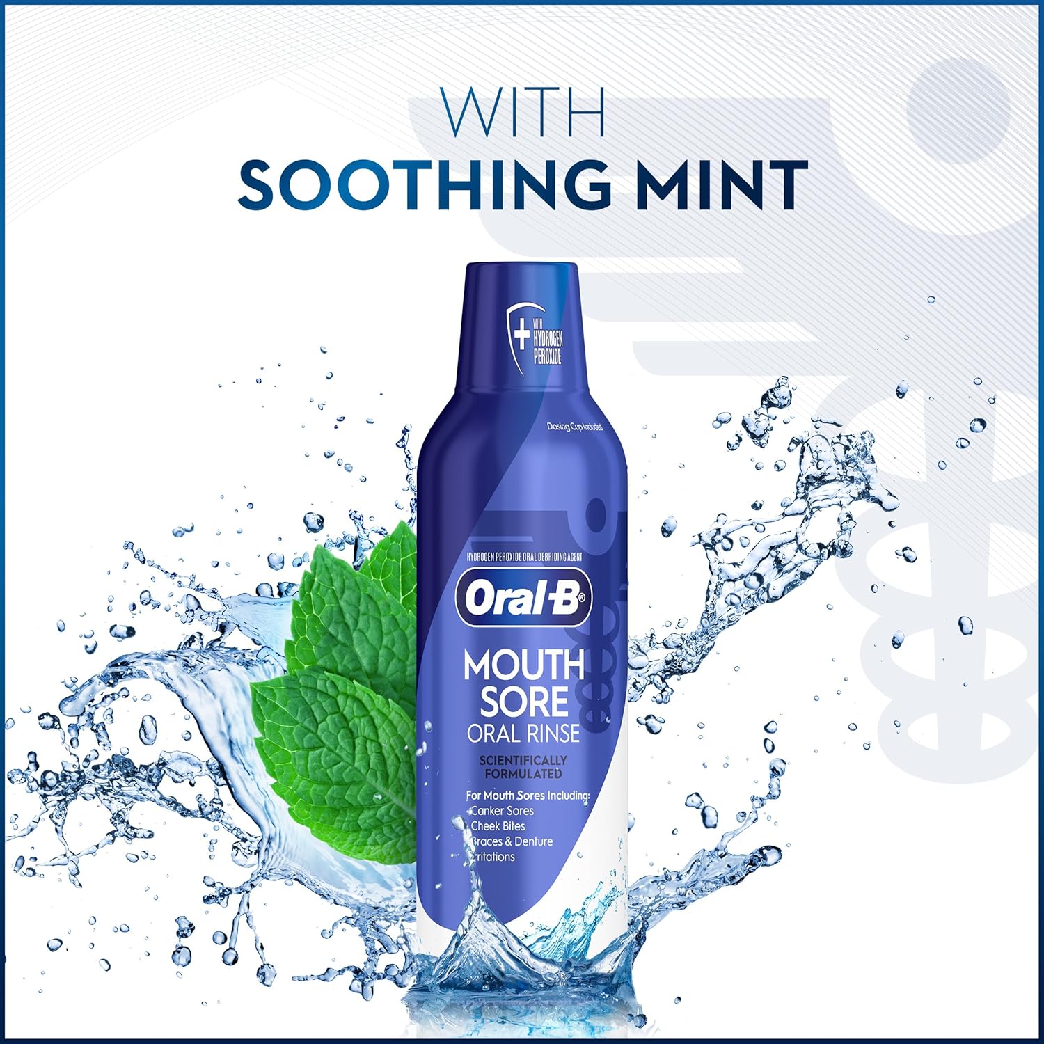 Oral-B Mouth Sore Oral Rinse Soothing Mint